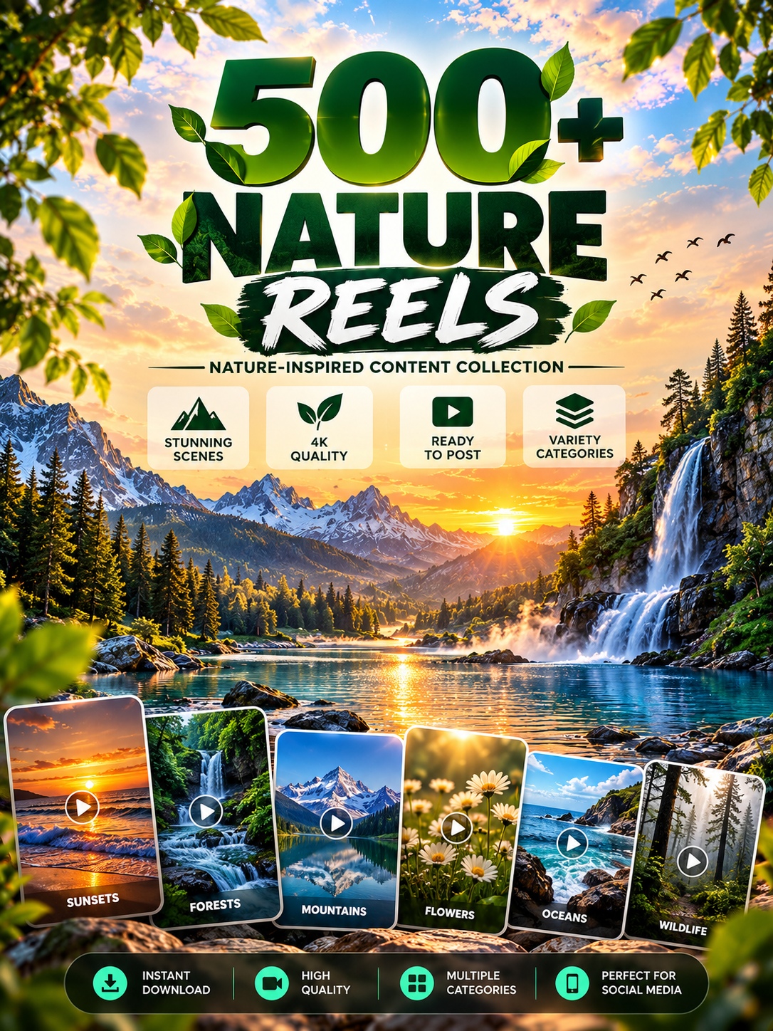 500+ Nature Reels