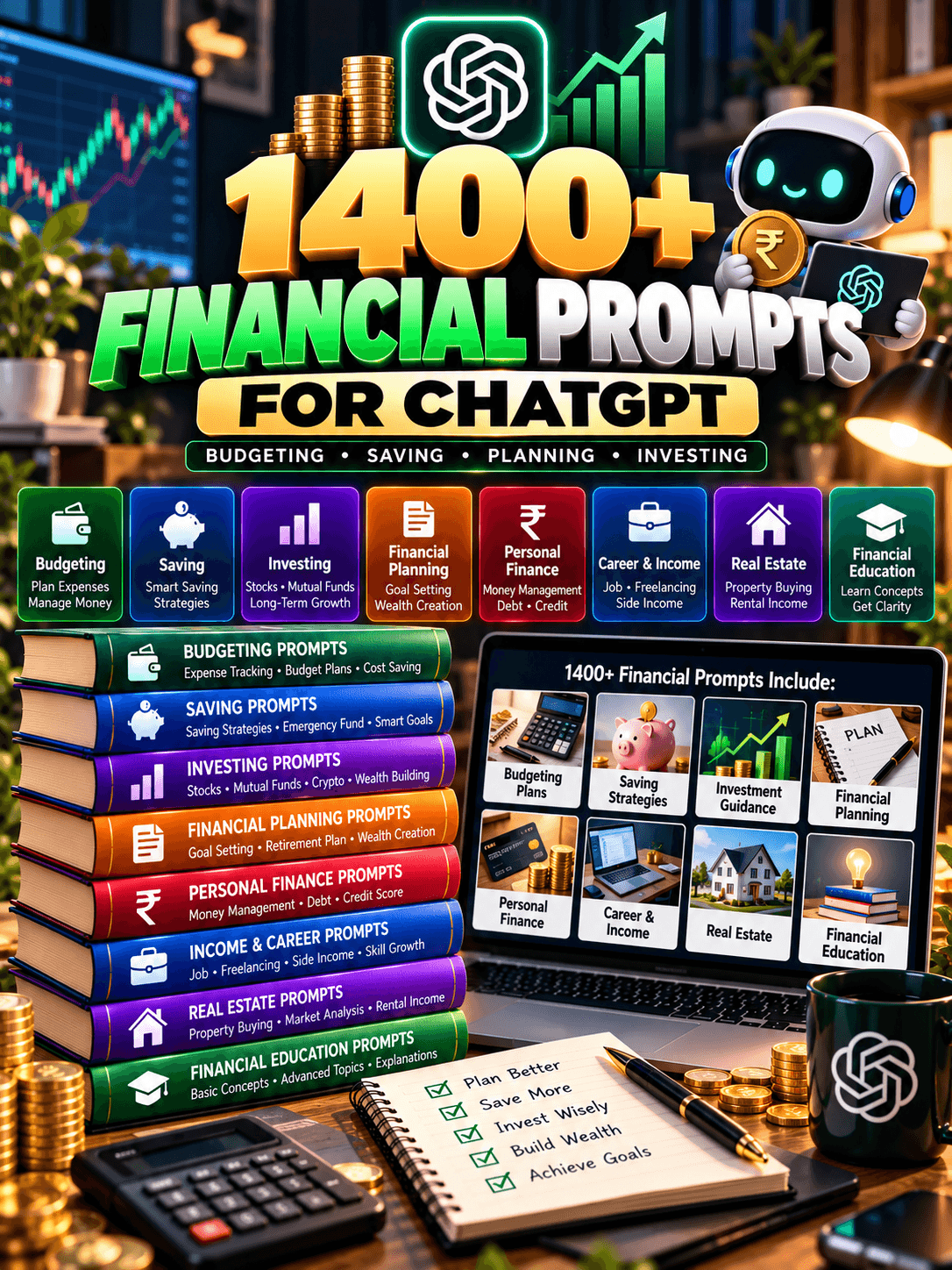 1400+ Financial Prompts for ChatGPT