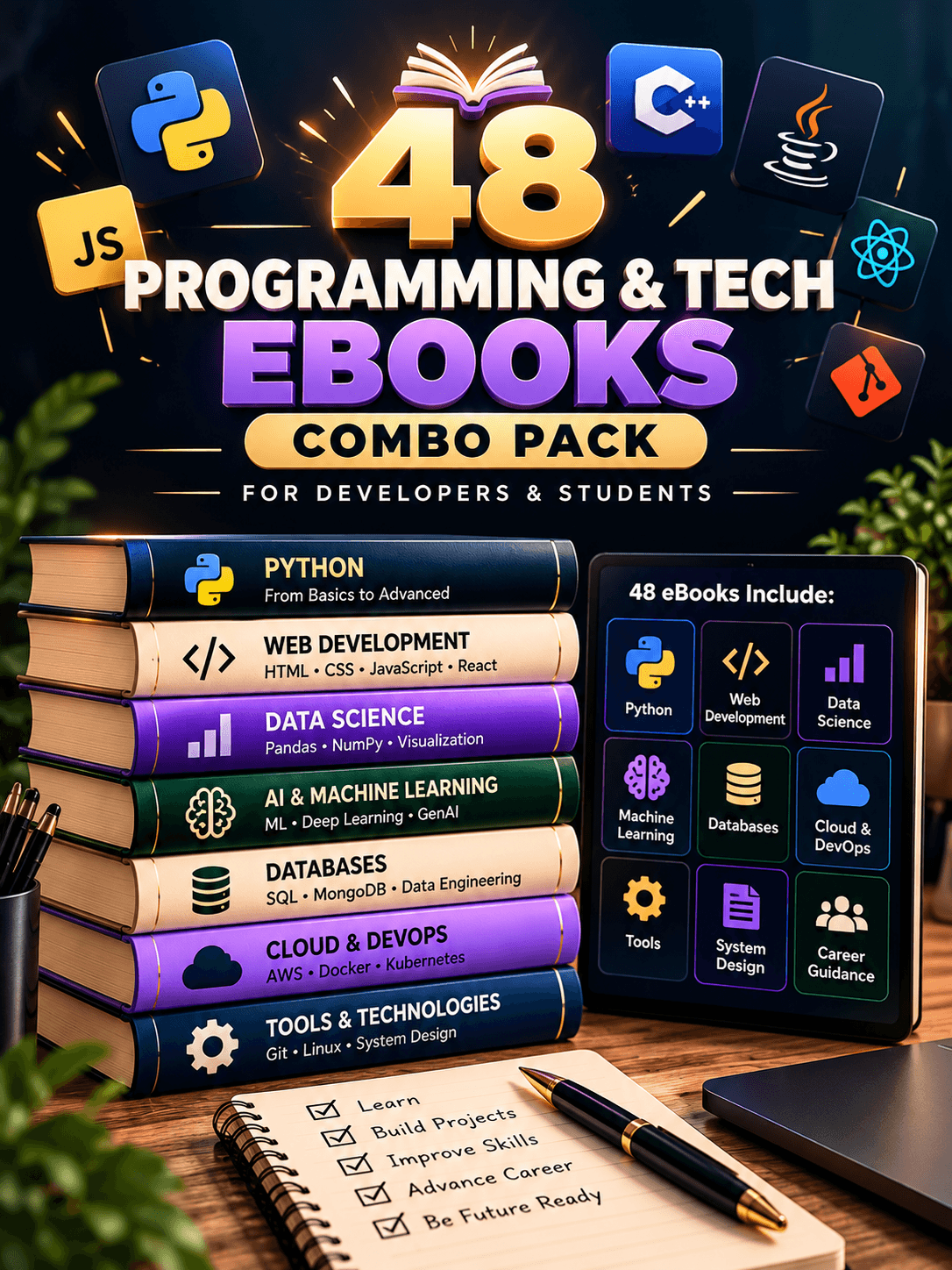48 Programming & Tech eBooks Combo